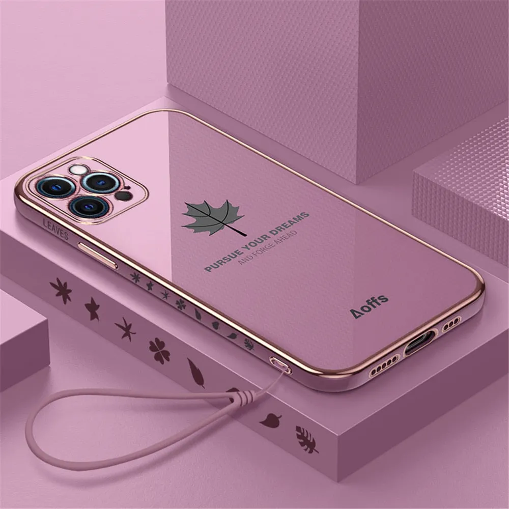 Anymob iPhone Green Electroplated Soft Cover Square Edge Bumper Phone Case