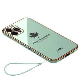 Anymob iPhone Green Electroplated Soft Cover Square Edge Bumper Phone Case