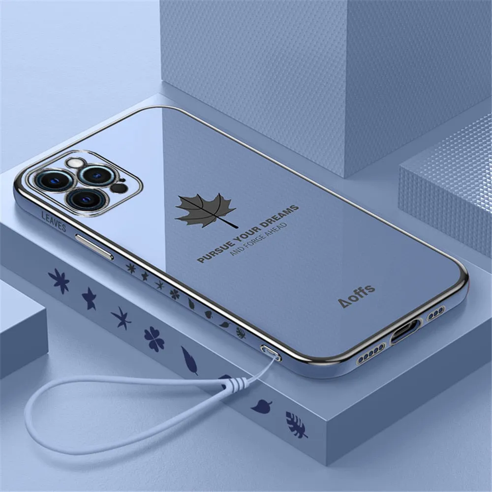 Anymob iPhone Green Electroplated Soft Cover Square Edge Bumper Phone Case