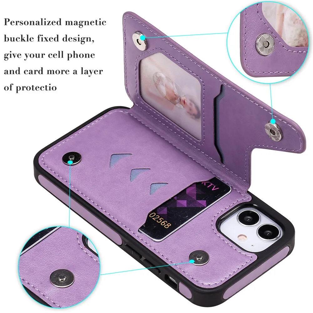 Anymob iPhone Grey 3D Butterfly Flip Leather Case Mini Wallet Book Cover