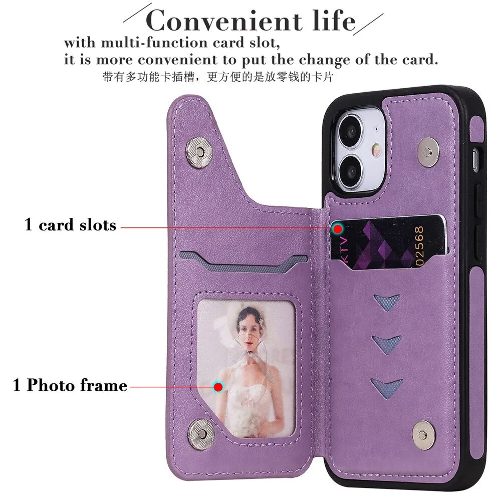 Anymob iPhone Grey 3D Butterfly Flip Leather Case Mini Wallet Book Cover
