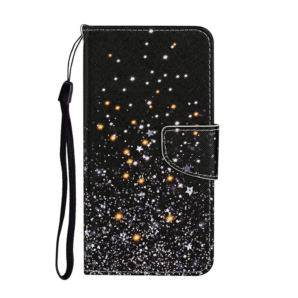 Anymob iPhone Stars Flip Leather Phone Case With Wallet Slot Cases Cover