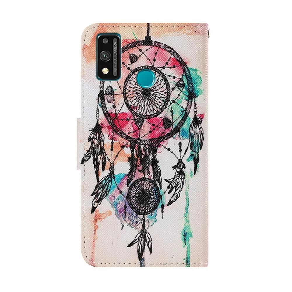 Anymob iPhone Violet Roses Painted Phone Case Magnetic Wallet Card slot Back Cover