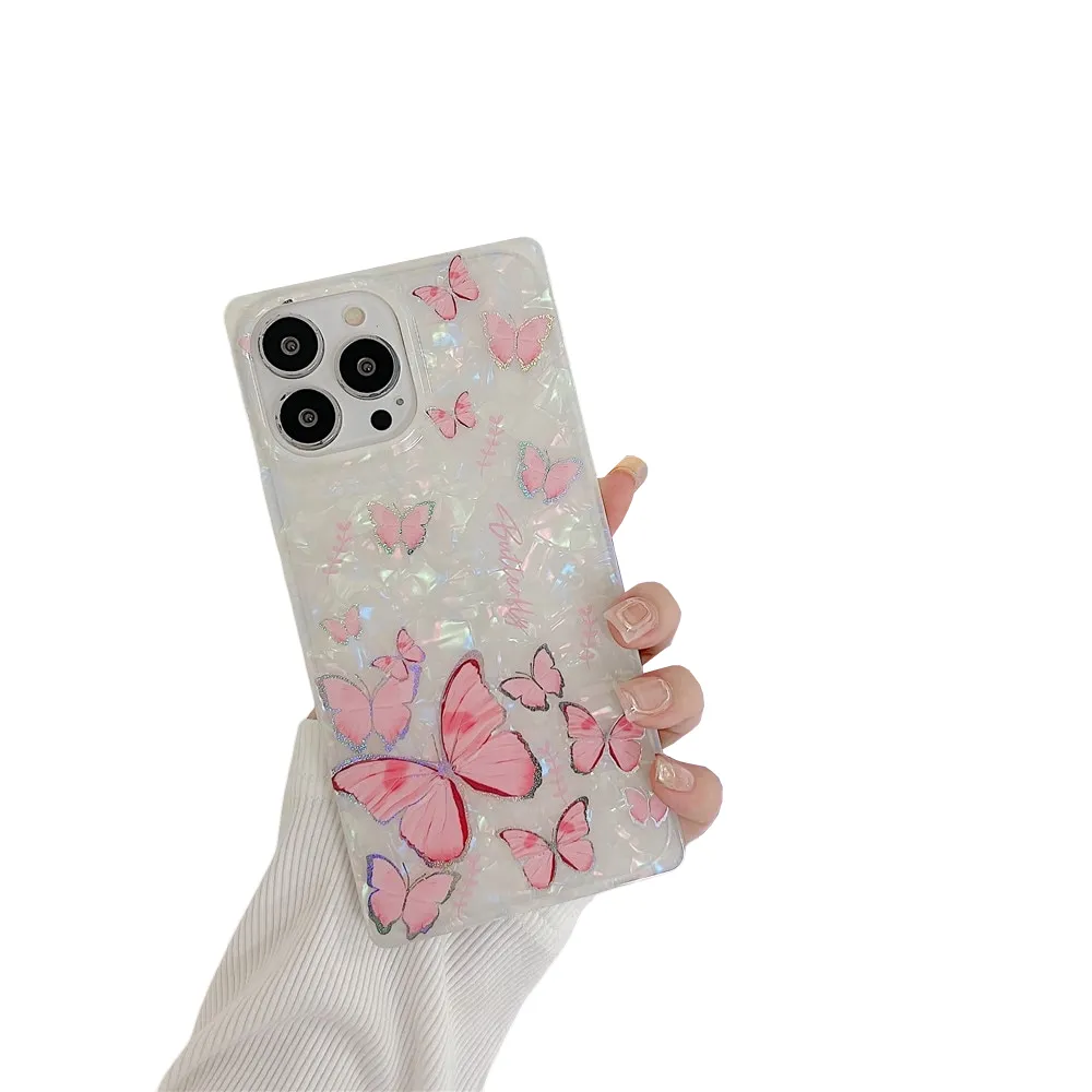 Anymob iPhone White Shining Dream Case With Butterfly Shell Phone Cover
