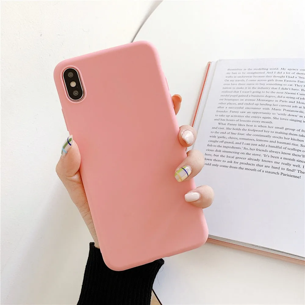 Anymob iPhone Yellow Candy Color Silicone Phone Case Soft TPU Back Cases Cover