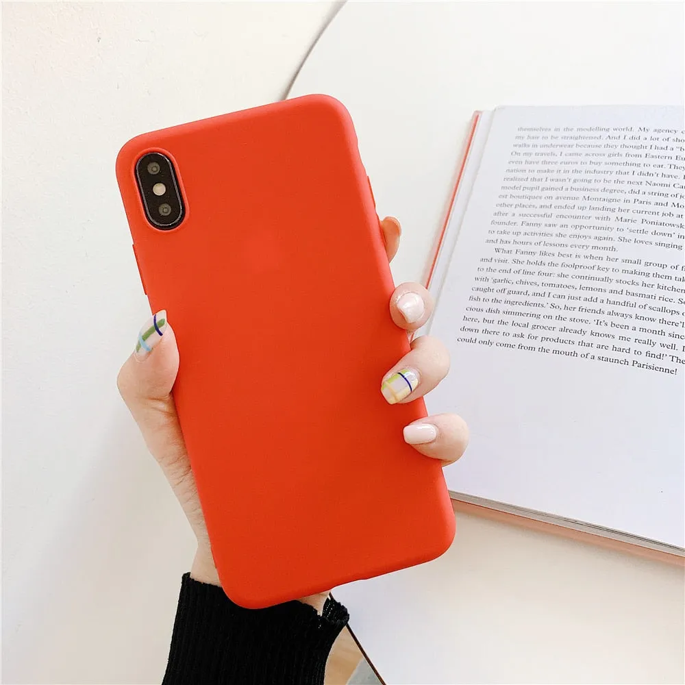 Anymob iPhone Yellow Candy Color Silicone Phone Case Soft TPU Back Cases Cover