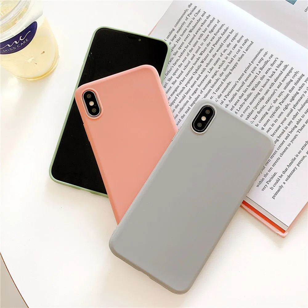 Anymob iPhone Yellow Candy Color Silicone Phone Case Soft TPU Back Cases Cover