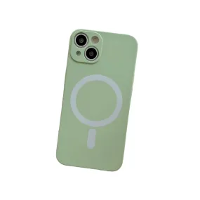 Anymob iPhone Yellow Green Silicone Magnetic Case Shockproof Phone Cover