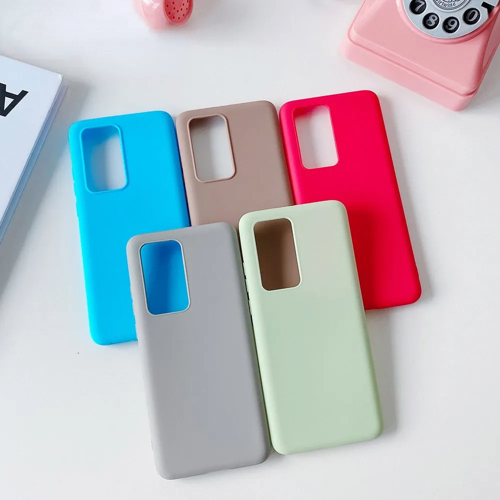 Anymob Samsung Beige Candy Color Phone Case Silicone Back Cover