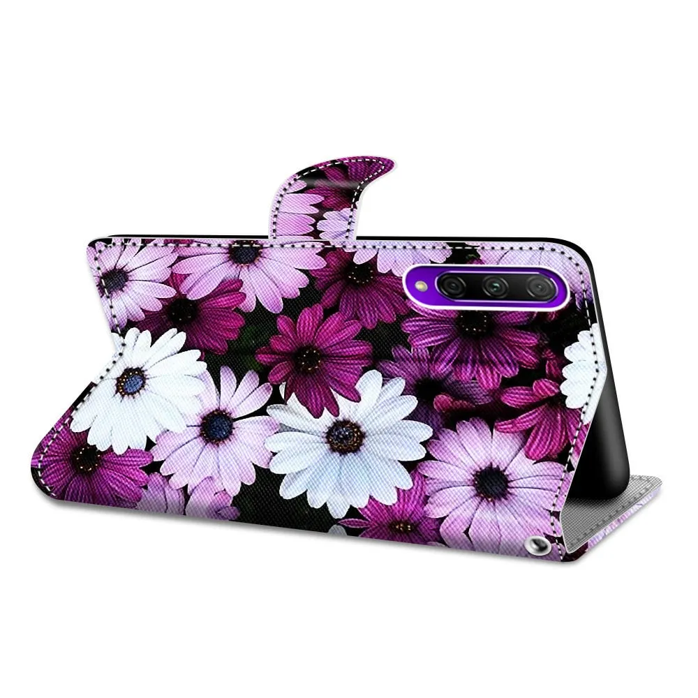 Anymob Samsung Case Pink Luxury Painted Flip Cute Playful Cat Wallet Phone Cover