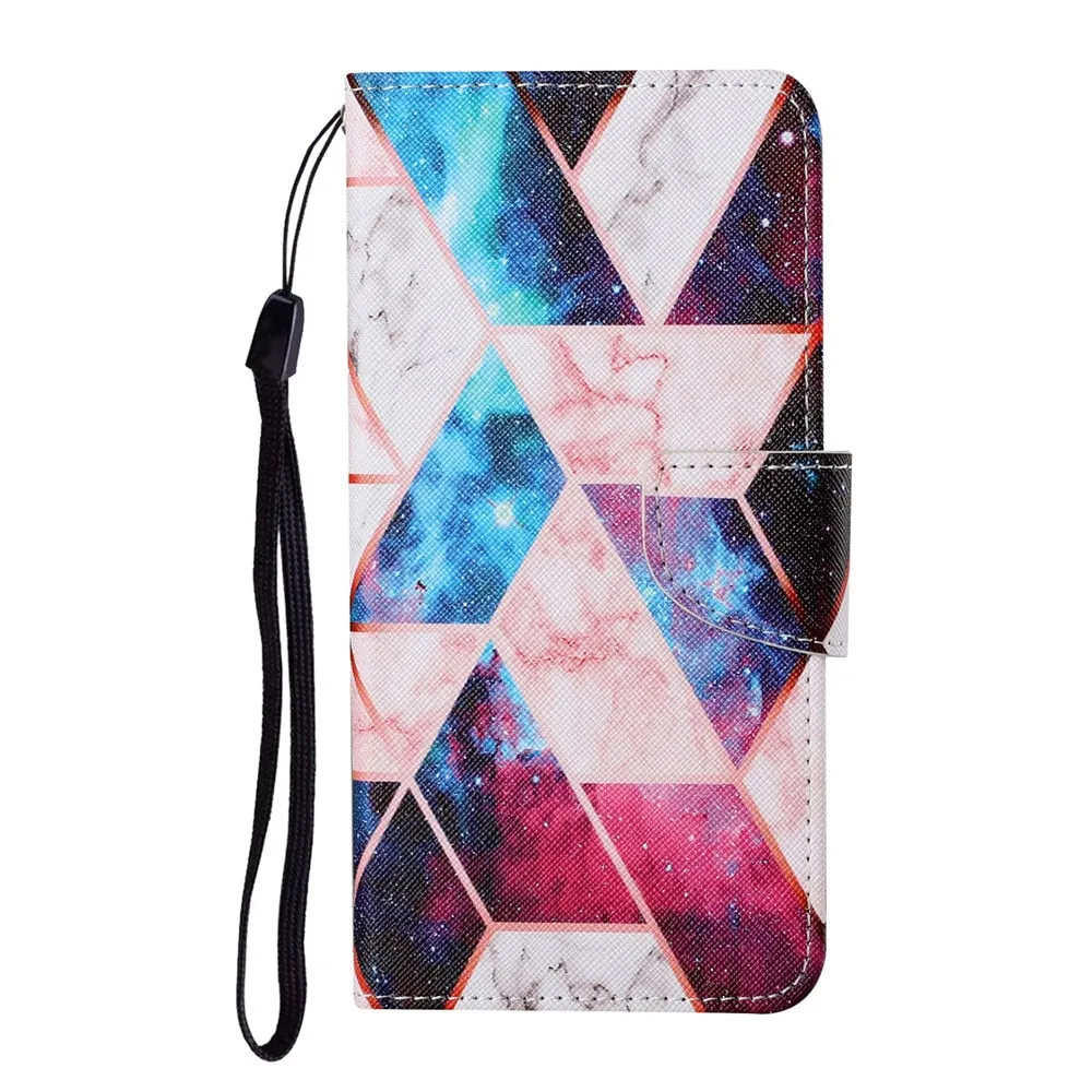 Anymob Samsung Cat Silhouette Pattern Phone Case Magnetic Flip Leather Wallet Painted Cover