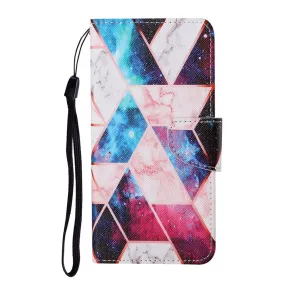 Anymob Samsung Celestial Geometric Pattern Phone Case Magnetic Flip Leather Wallet Painted Cover