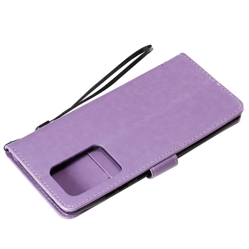 Anymob Samsung Dark Blue Leather Flip Case Cover Phone Bag Shell Cover