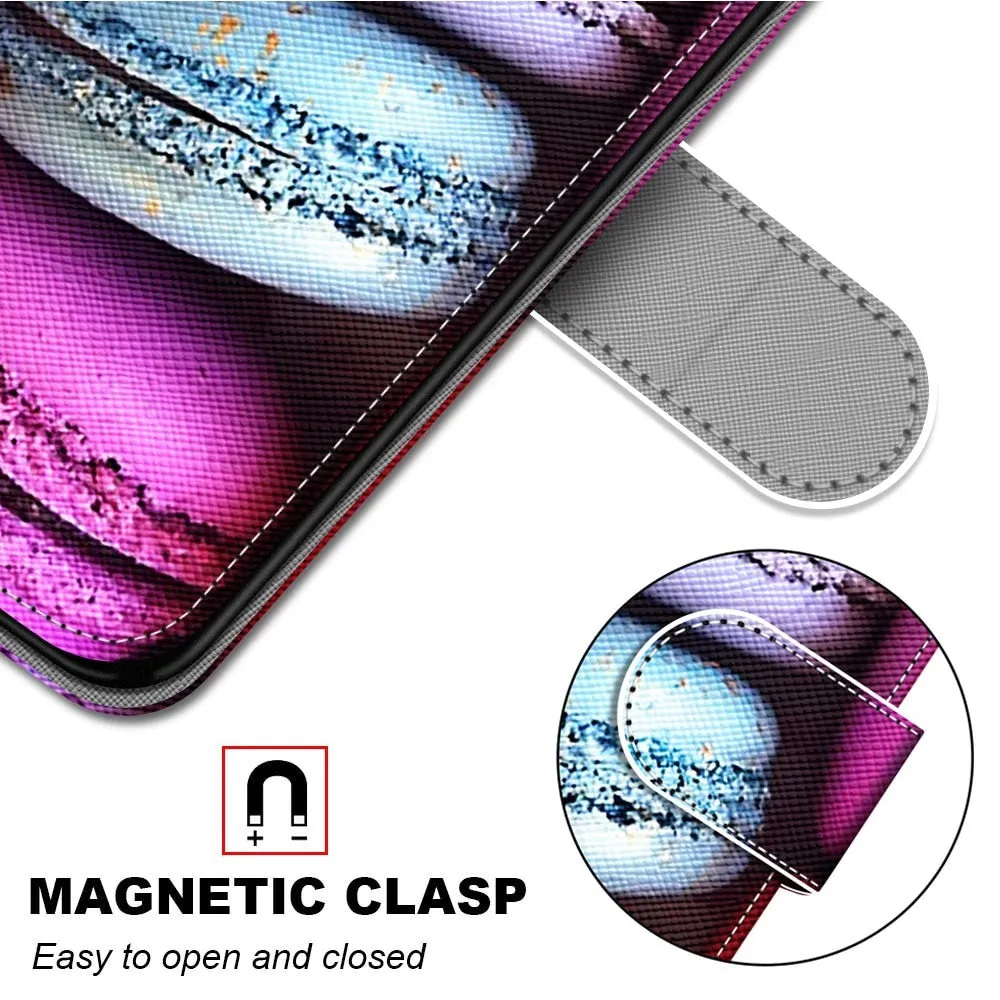Anymob Samsung Finger Heart Phone Case Magnetic Flip Leather Card  Wallet Cover