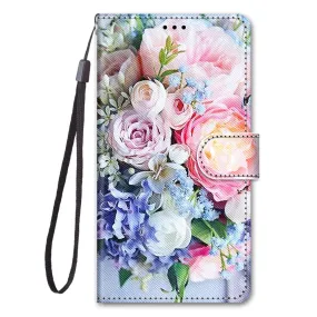 Anymob Samsung Multicolor Flower Phone Case Magnetic Flip Leather Card  Wallet Cover