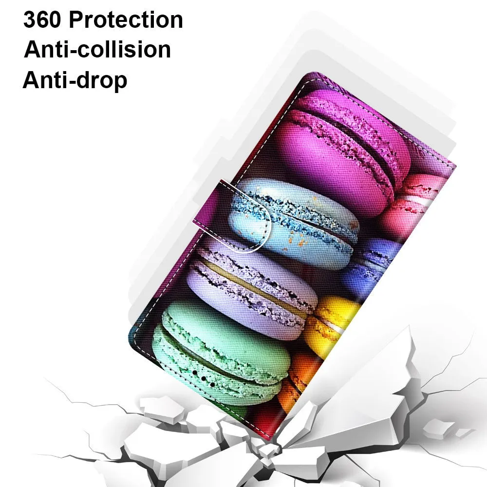 Anymob Samsung Multicolor Flower Phone Case Magnetic Flip Leather Card  Wallet Cover