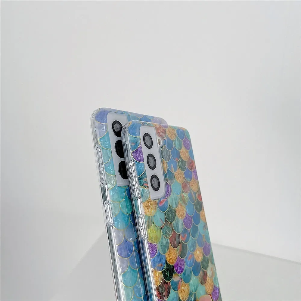 Anymob Samsung Orange Rose Vines Silicone Dream Shell Pattern Case Shockproof Back Cover