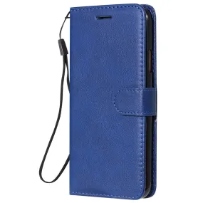 Anymob Samsung Phone Case Blue Leather Cover Flip Wallet