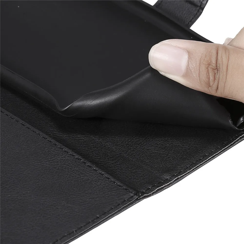 Anymob Samsung Phone Case Blue Leather Cover Flip Wallet