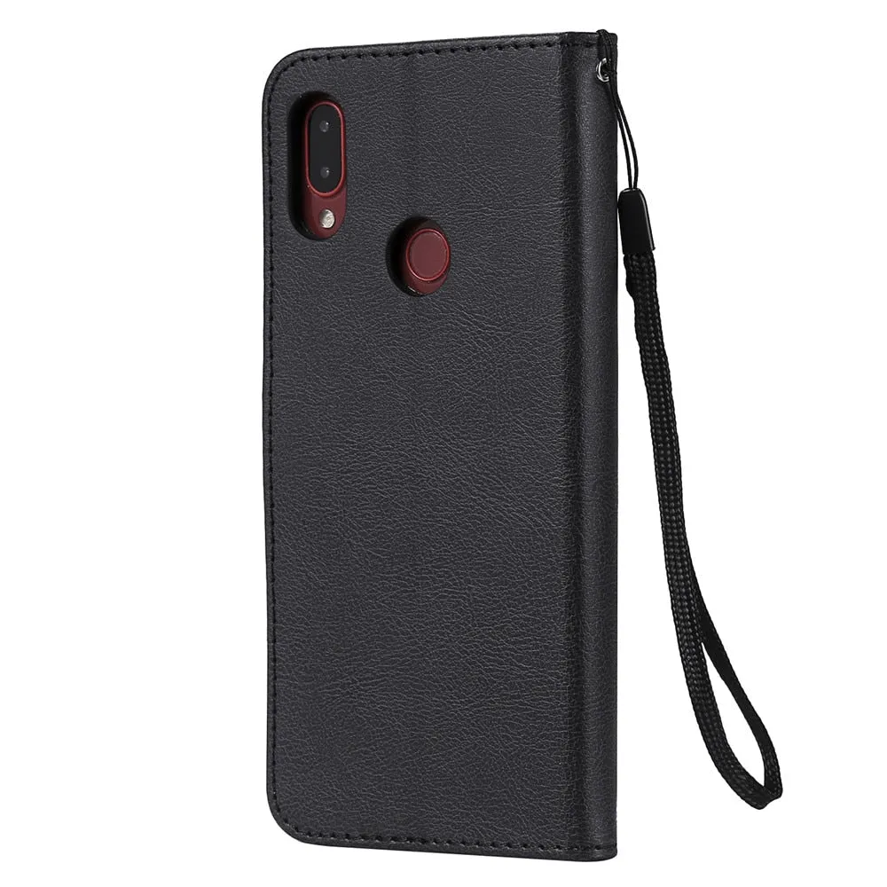Anymob Samsung Phone Case Blue Leather Cover Flip Wallet
