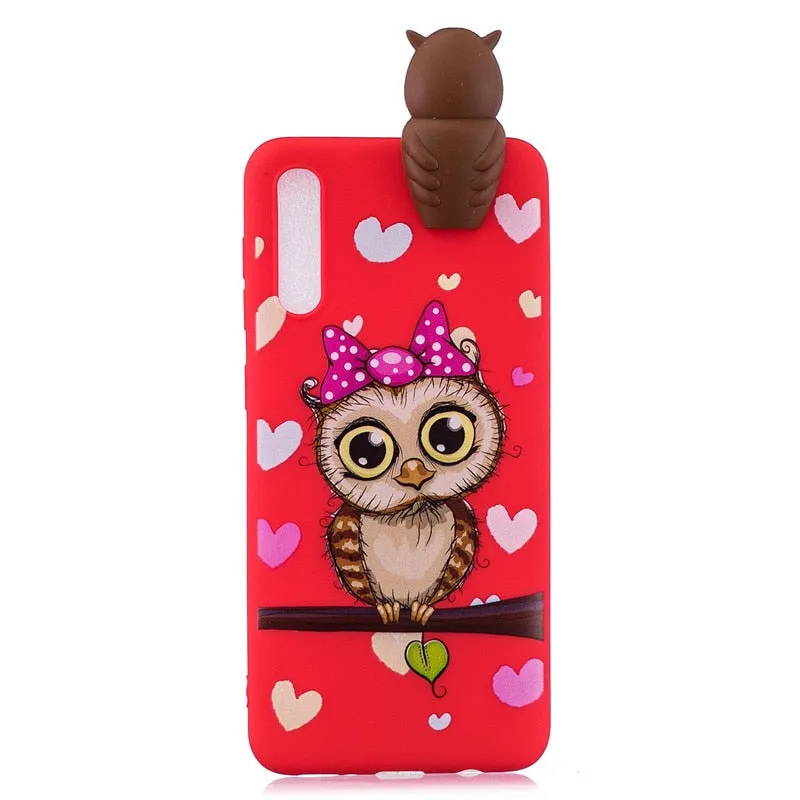 Anymob Samsung Red Owl Silicone Case Animal Back Cover