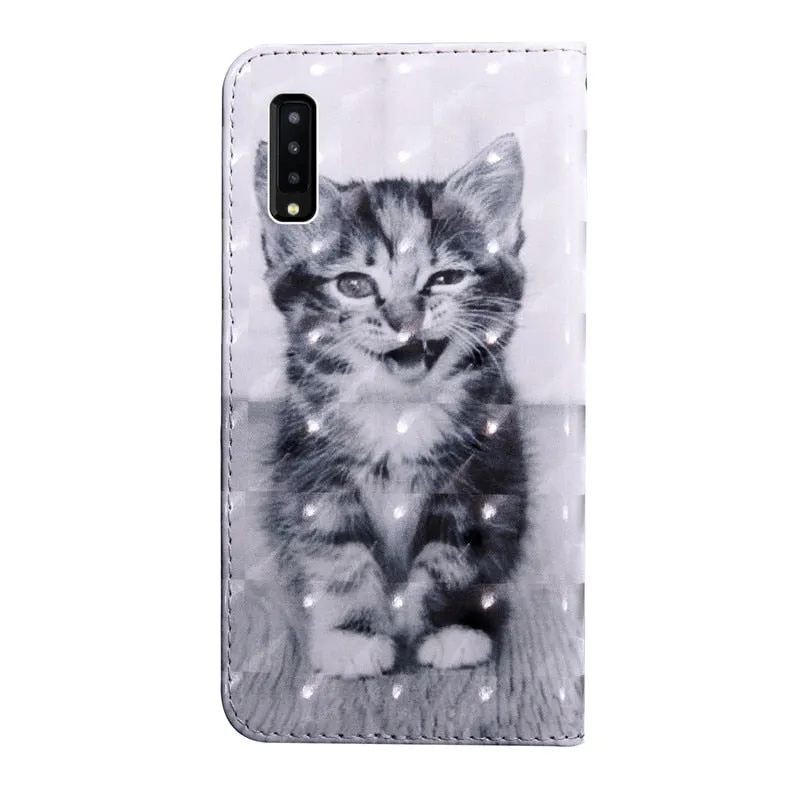 Anymob Samsung Winter Wolf Leather Sparkling Case Wallet Flip Magnetic Cover
