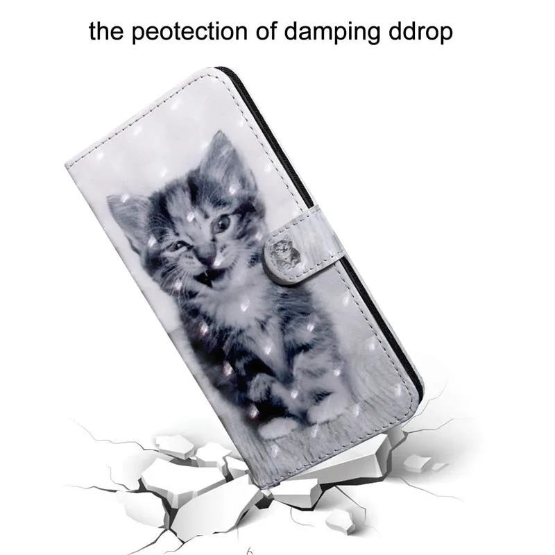 Anymob Samsung Winter Wolf Leather Sparkling Case Wallet Flip Magnetic Cover