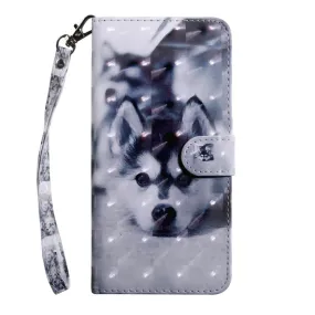 Anymob Xiaomi Redmi Phone Case Black Wolf Leather Flip Wallet Cover