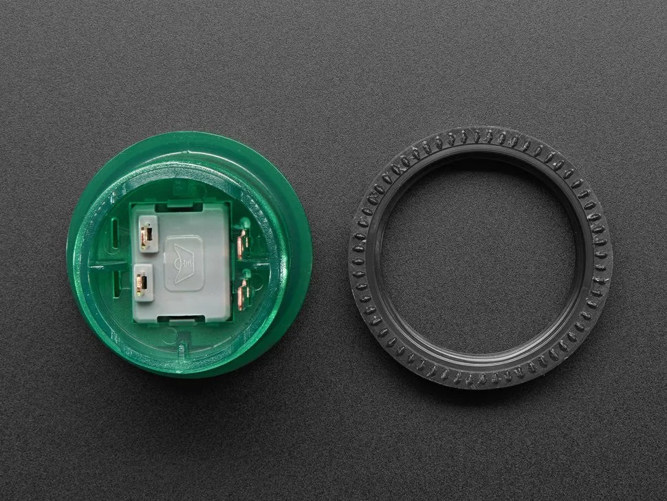 Arcade Button with LED - 30mm Translucent Green
