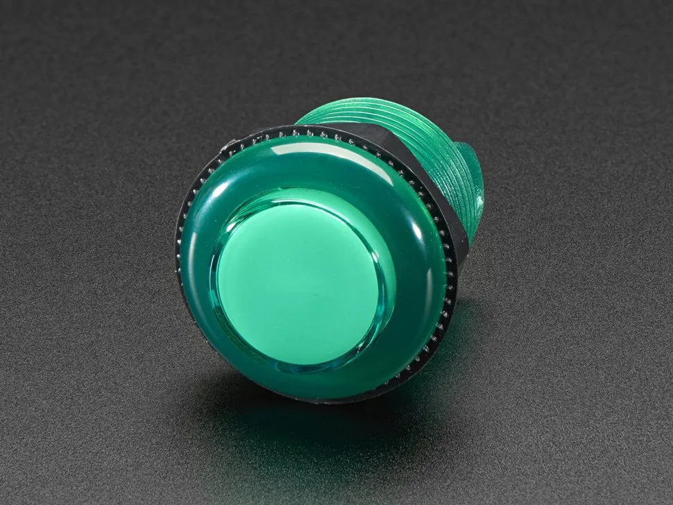 Arcade Button with LED - 30mm Translucent Green
