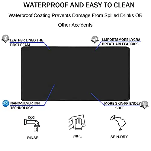 AREYTECO Large Gaming Mouse Pad,31.5"x15.7" Durable Extended Large Mouse Pad with Stitched Edges, Non-Slip Base, Waterproof, Large Mouse Pad for Gamer, Office, Home, Nebula