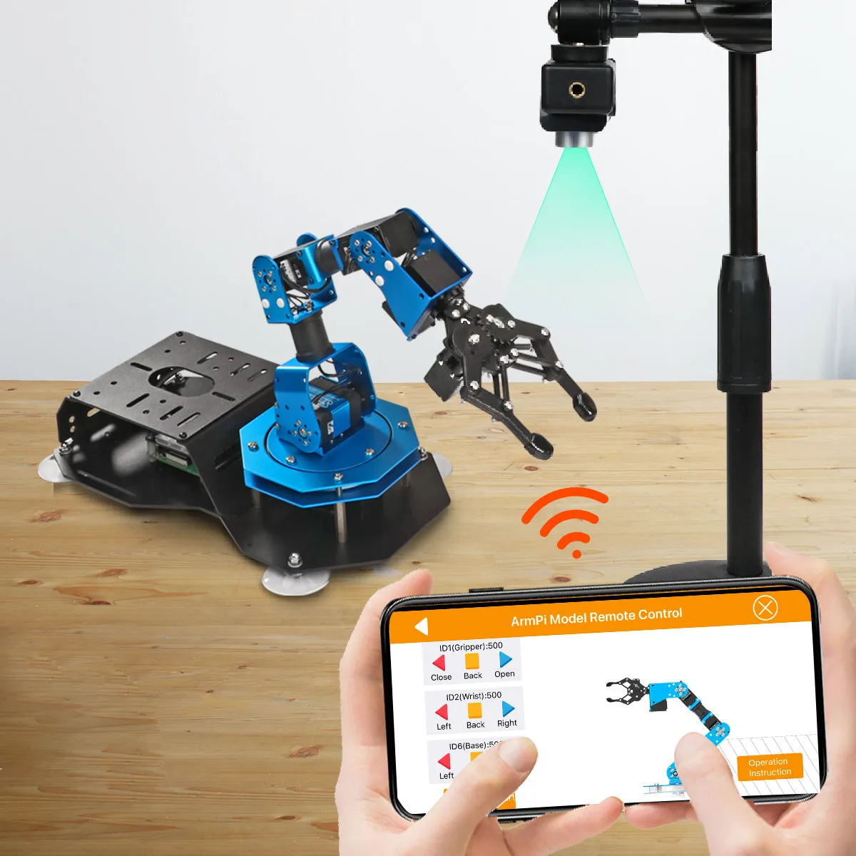 ArmPi Hiwonder Raspberry Pi 4B AI Vision Robotic Arm/ Python Program
