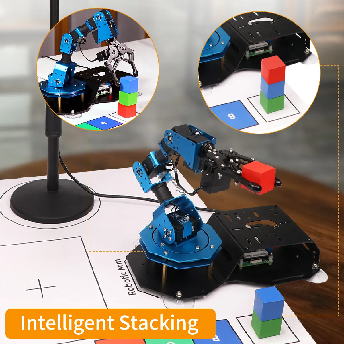 ArmPi Hiwonder Raspberry Pi 4B AI Vision Robotic Arm/ Python Program