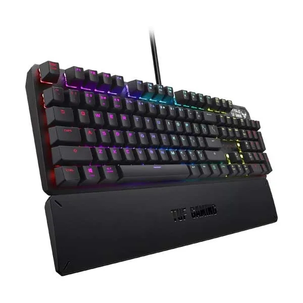 ASUS TUF Gaming K3 NKRO RGB Mechanical Keyboard with 8 Programmable Macro Keys and Aura Sync RGB Lighting