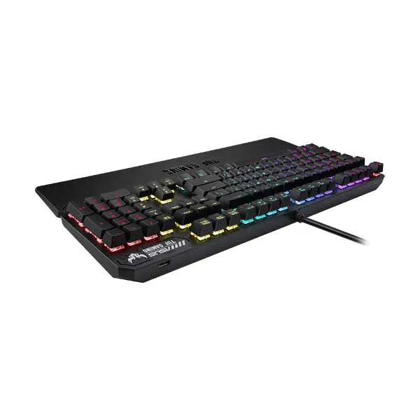 ASUS TUF Gaming K3 NKRO RGB Mechanical Keyboard with 8 Programmable Macro Keys and Aura Sync RGB Lighting