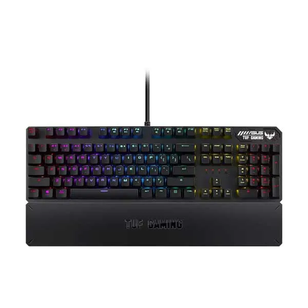 ASUS TUF Gaming K3 NKRO RGB Mechanical Keyboard with 8 Programmable Macro Keys and Aura Sync RGB Lighting