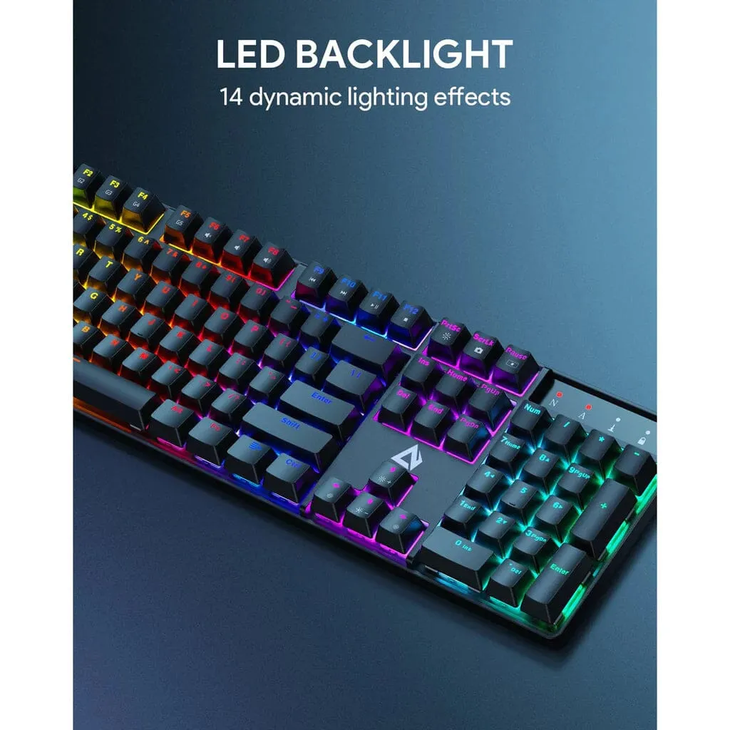 AUKEY KMG16 Mechanical Keyboard Blue Switches 104key