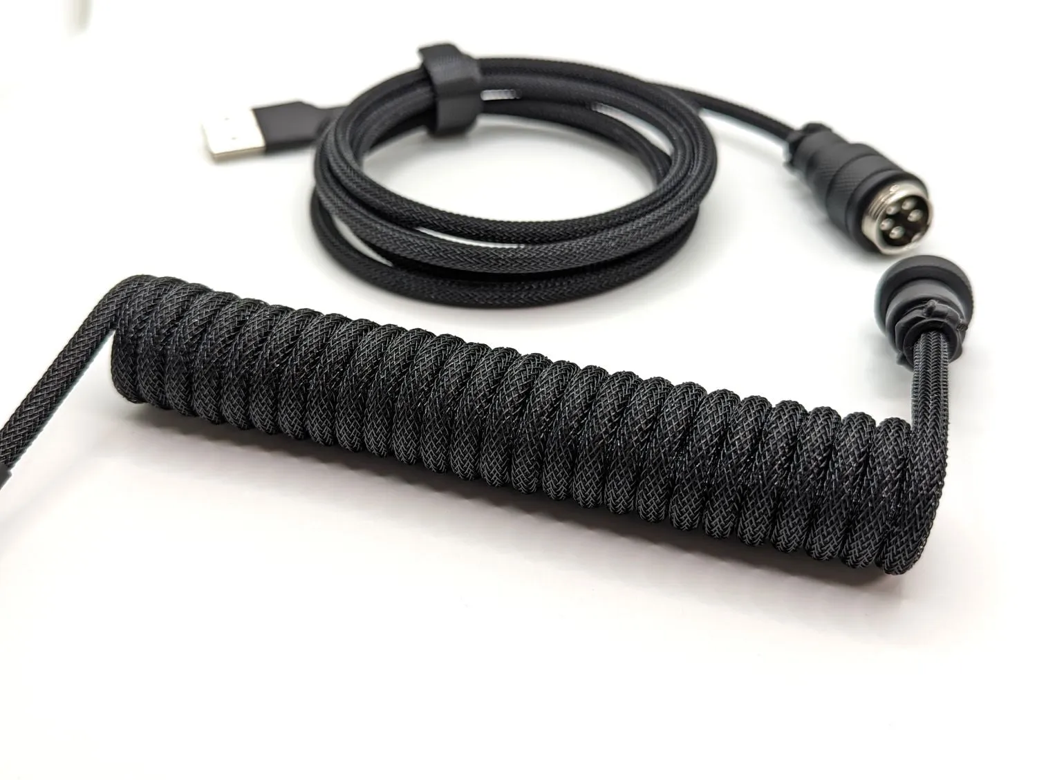 Ausmodshop Coiled Keyboard Cable - Black