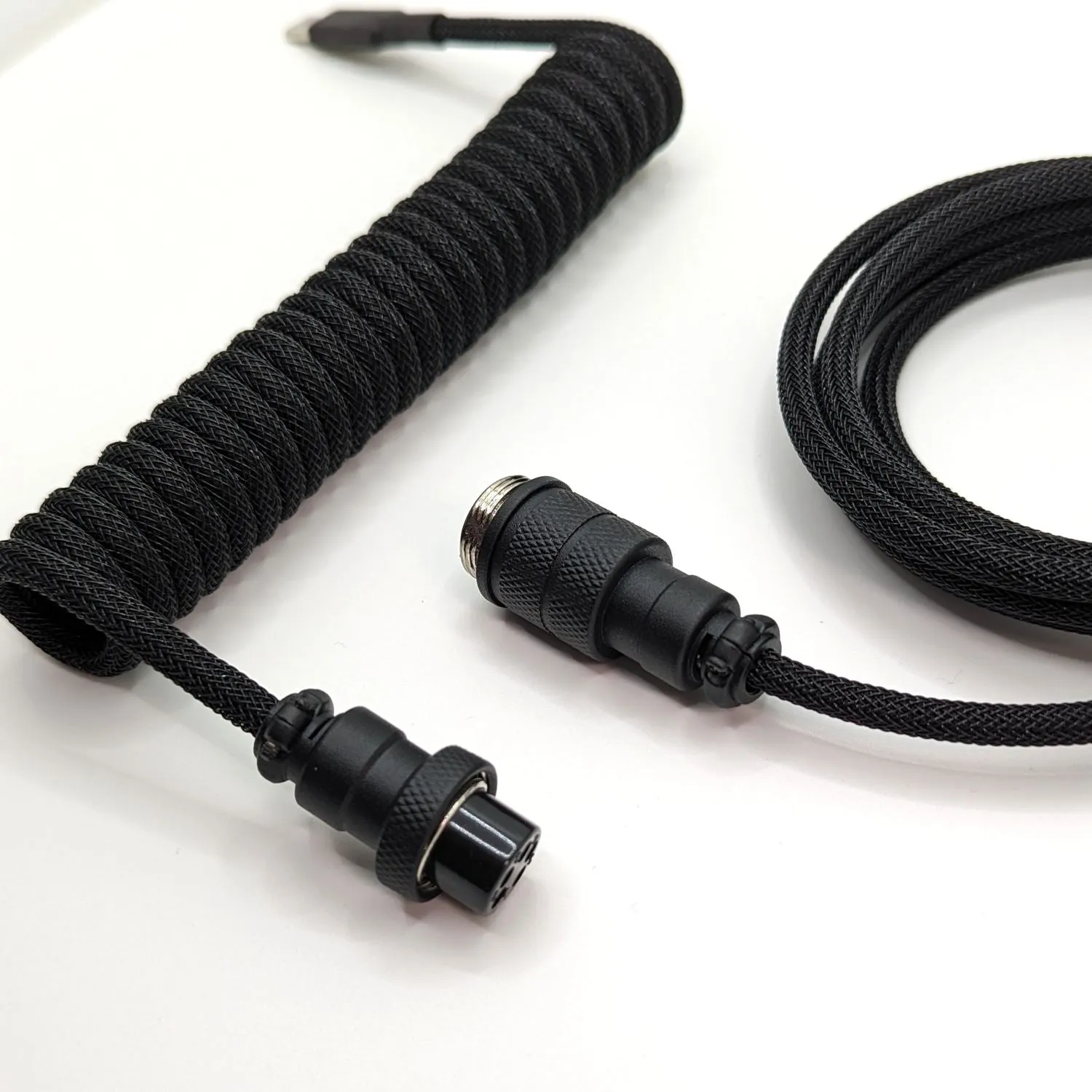 Ausmodshop Coiled Keyboard Cable - Black