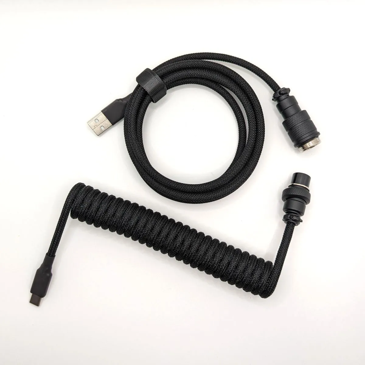 Ausmodshop Coiled Keyboard Cable - Black