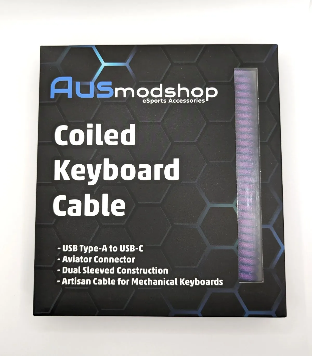 Ausmodshop Coiled Keyboard Cable - Neon