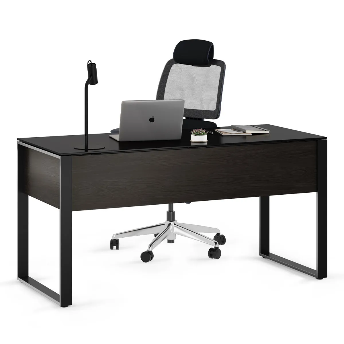 BDI Corridor 6501 Desk with Keyboard Drawer (Charcoal Stained Ash)