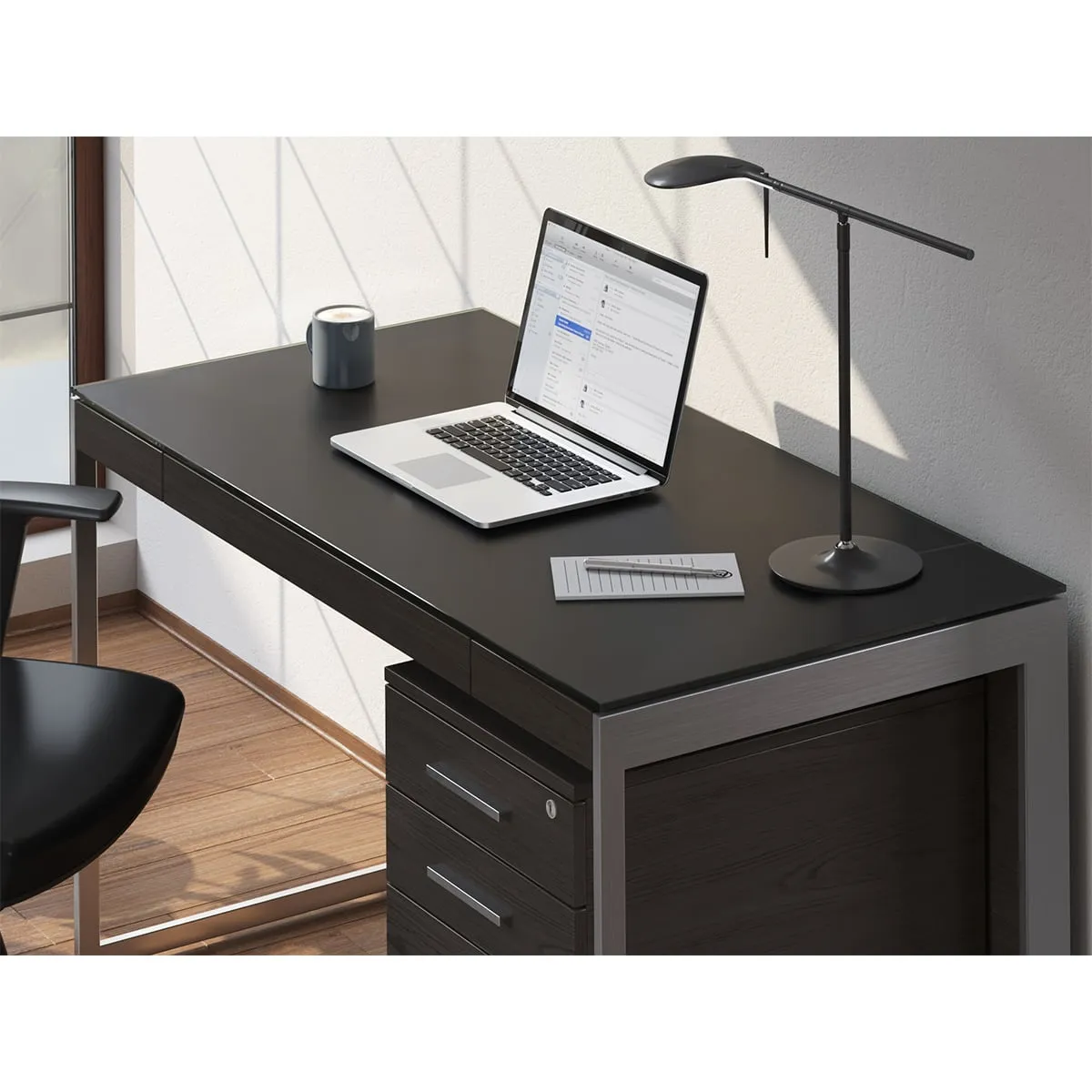 BDI Sequel 20 6103 Compact Desk (Charcoal/Nickel)