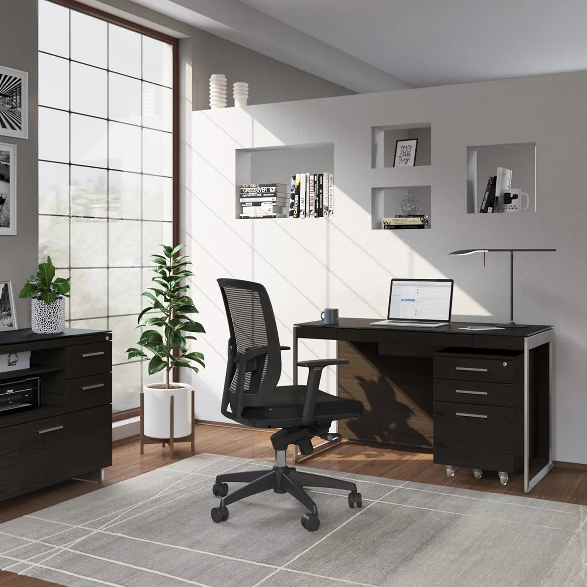 BDI Sequel 20 6103 Compact Desk (Charcoal/Nickel)