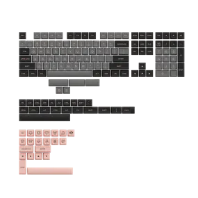 Black & Pink Keycap Set ASA Low(155-key)
