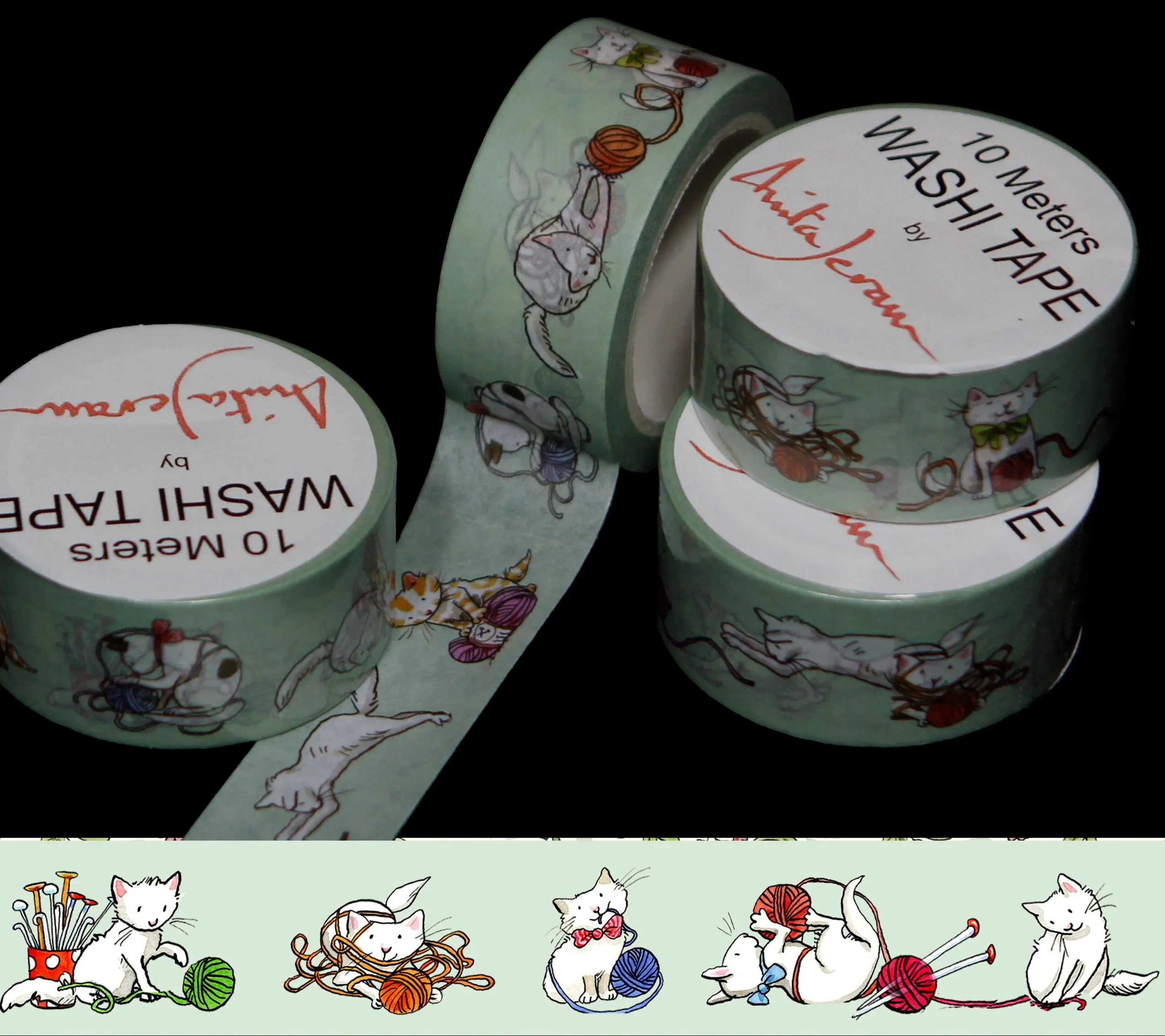 Cat & wool Washi tape