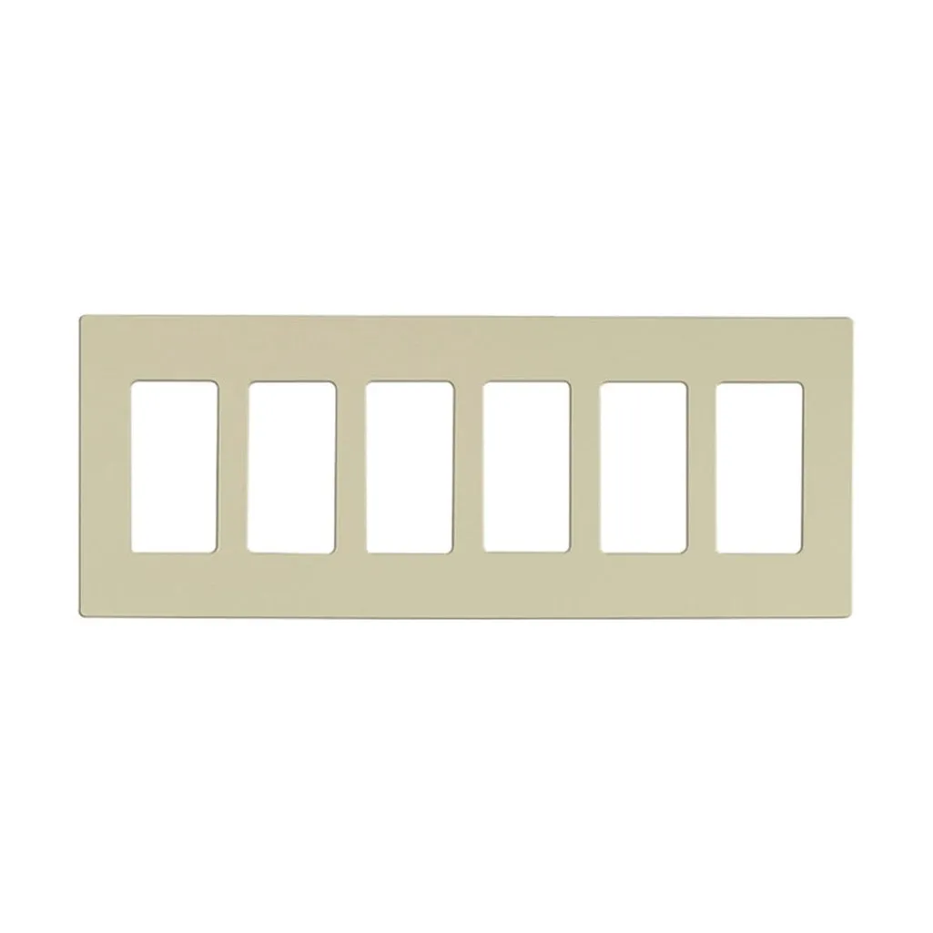 CLARO 6 GANG WALLPLATE AL