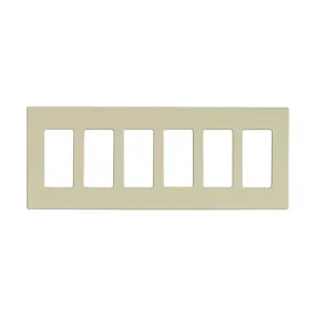 CLARO 6 GANG WALLPLATE AL