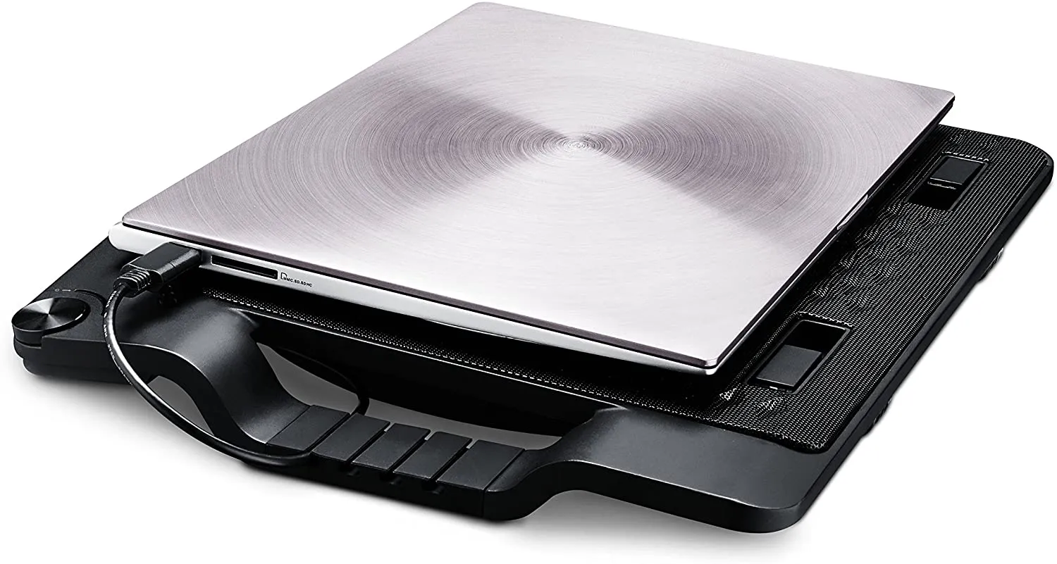 Cooler Master NotePal ErgoStand III - Premium Ergonomic Laptop Cooling Stand with Large 230mm Silent Fan, 4-Port USB Hub, and 6 Height Settings