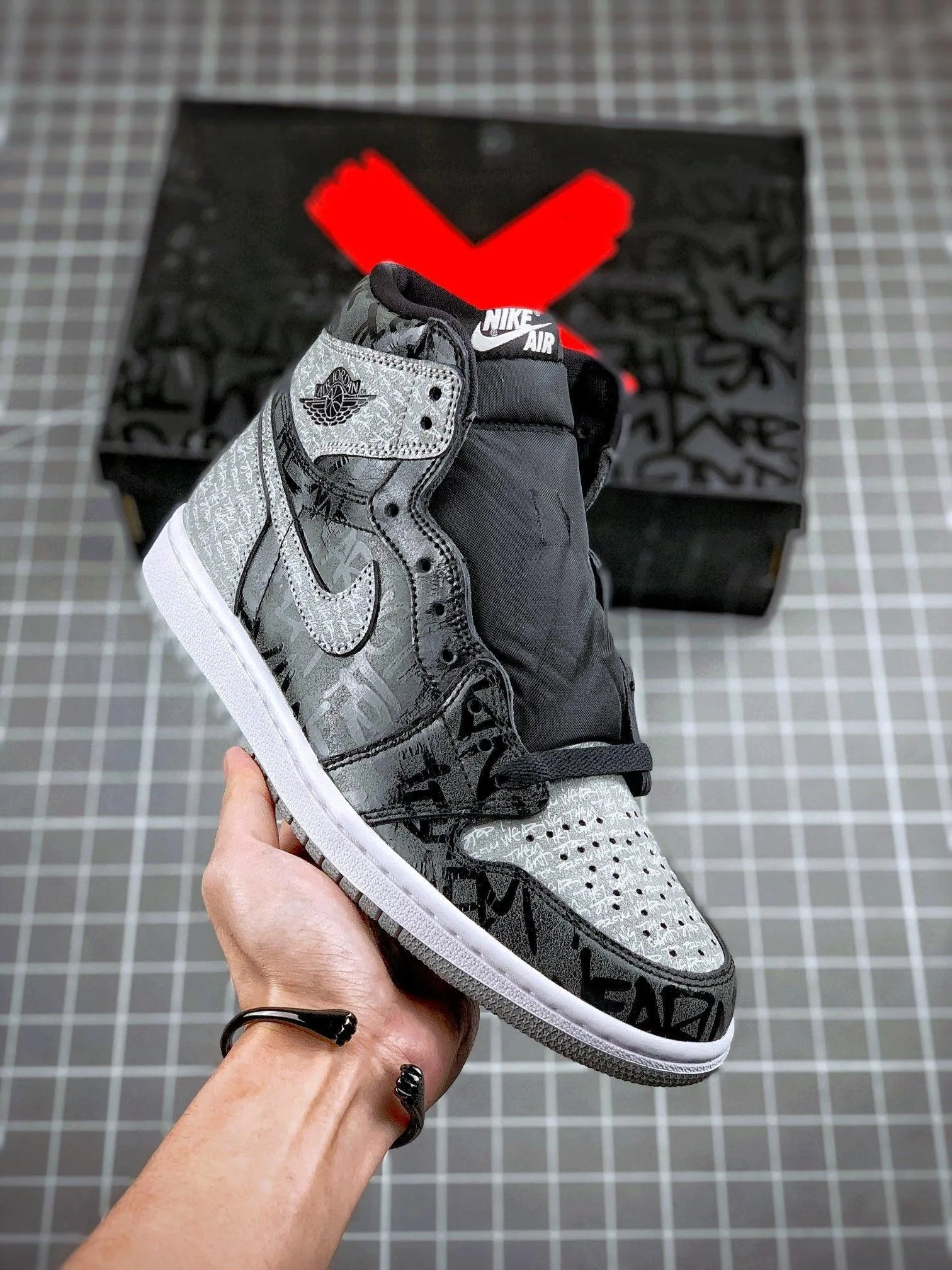 Custom Air Jordan 1 OG "Rebellionaire" Black Ash Rebellion